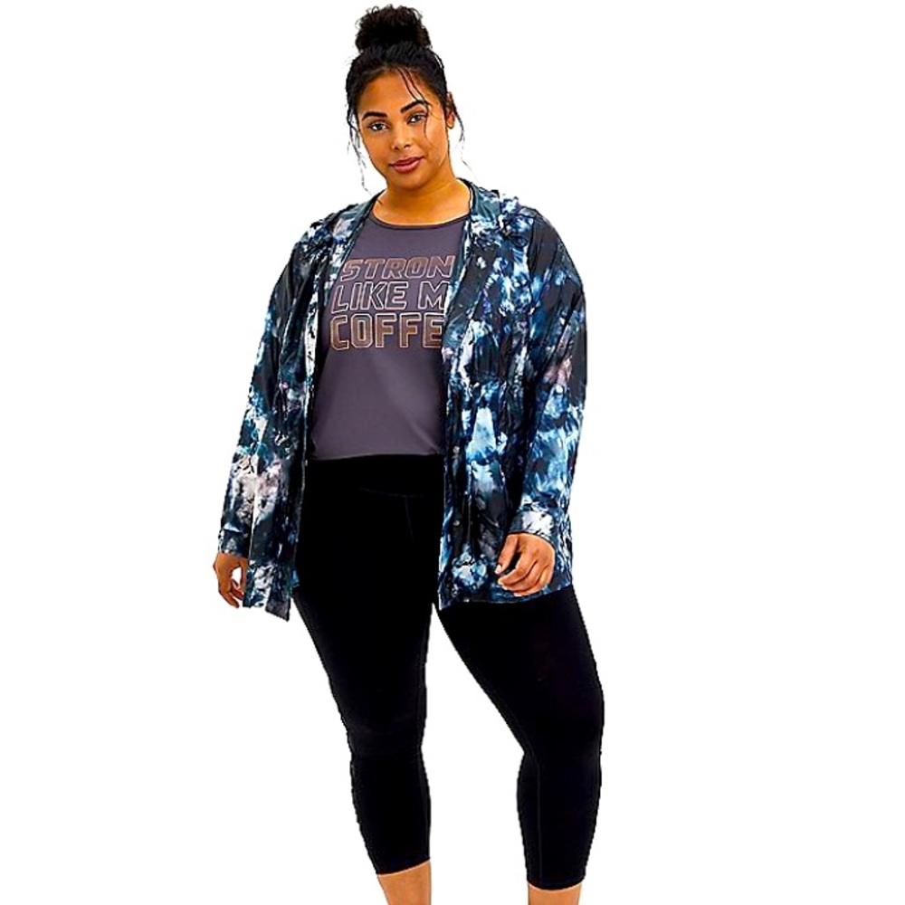 Torrid-Zip Ash Tie dye Windbreaker